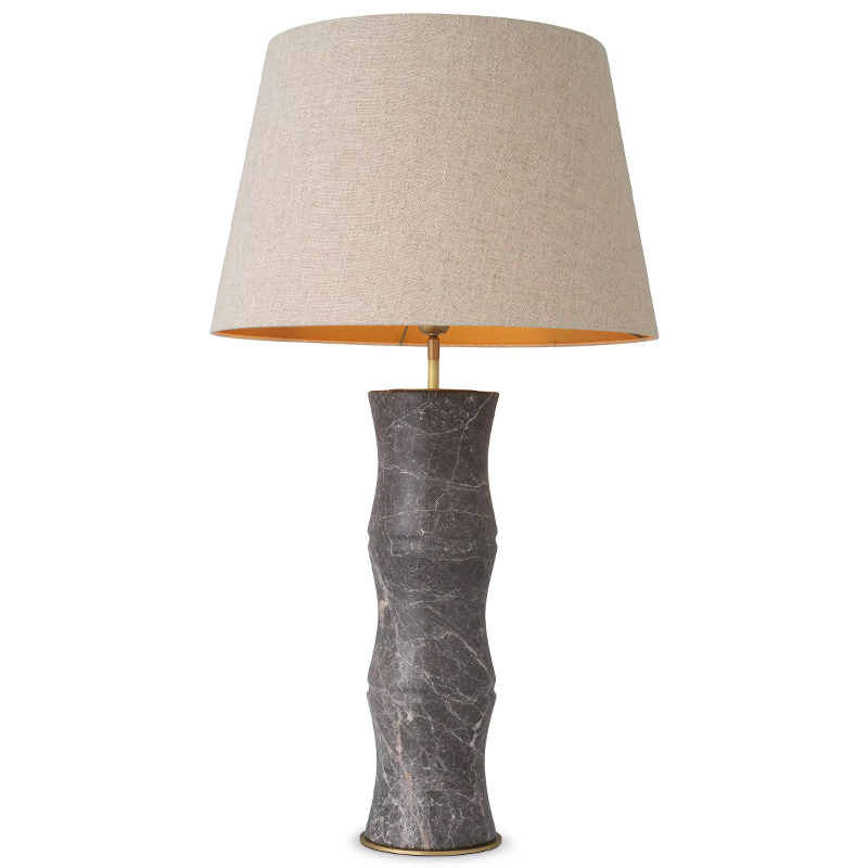 Настольная лампа Eichholtz Table Lamp Bonny Grey Бежево-серый Серый Латунь Настольная лампа Eichholtz Table Lamp Bonny Grey Бежево-серый Серый Латунь в Липецке | Loft Concept