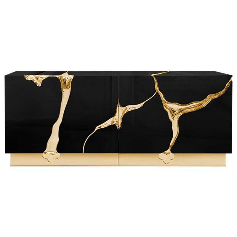 Буфет Modern Contemporary Lapiaz Sideboard Boca do Lobo Черный Золотой Черный Буфет Modern Contemporary Lapiaz Sideboard Boca do Lobo Черный Золотой Черный в Липецке | Loft Concept