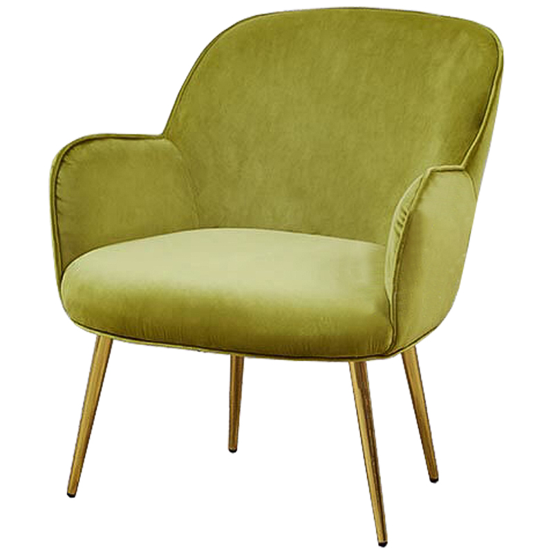 Кресло Waldeck Chair Light green Салатовый Глянцевое золото Кресло Waldeck Chair Light green Салатовый Глянцевое золото в Липецке | Loft Concept