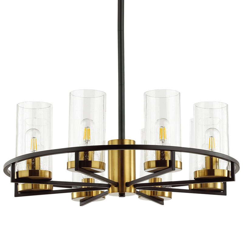 Люстра Goran chandelier 67 Черный Глянцевое золото Прозрачный Люстра Goran chandelier 67 Черный Глянцевое золото Прозрачный в Липецке | Loft Concept