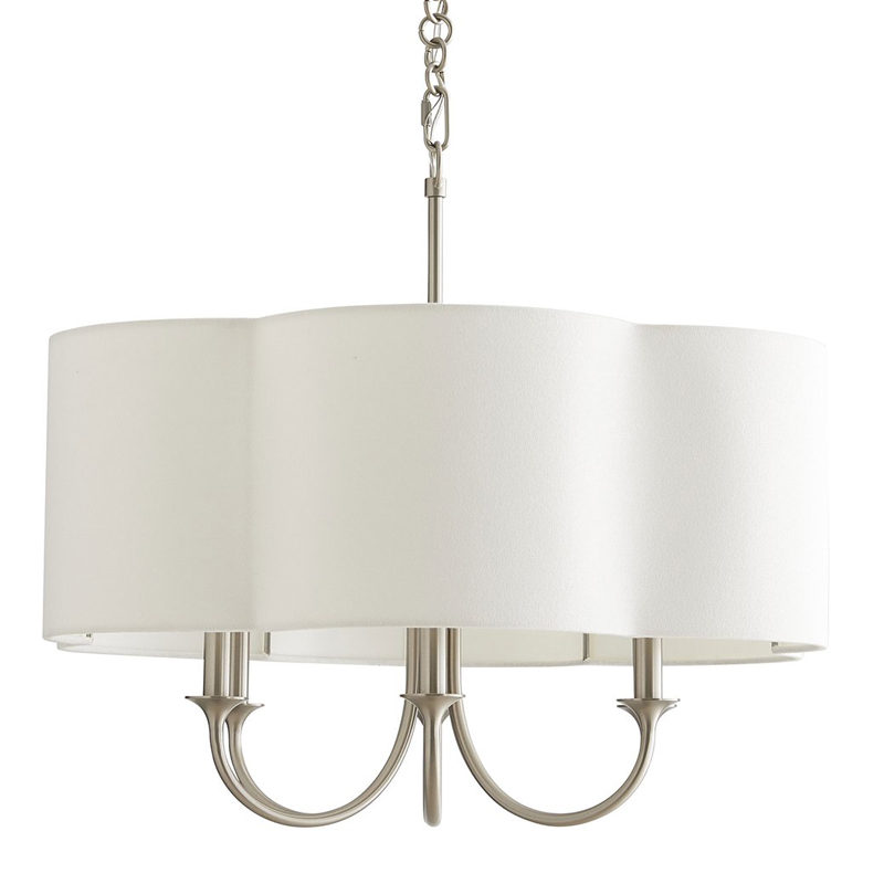 Люстра Vitorino Silver Chandelier Серебряный Белый Люстра Vitorino Silver Chandelier Серебряный Белый в Липецке | Loft Concept