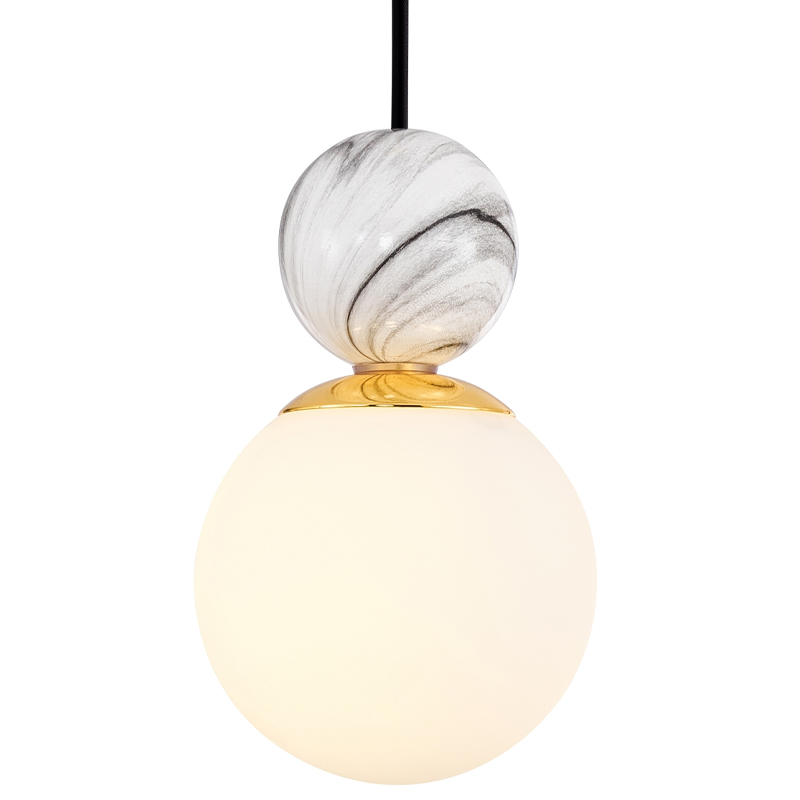 Подвесной светильник White Marble Decor Белый Золотой Черный Белый Мрамор Bianco Подвесной светильник White Marble Decor Белый Золотой Черный Белый Мрамор Bianco в Липецке | Loft Concept
