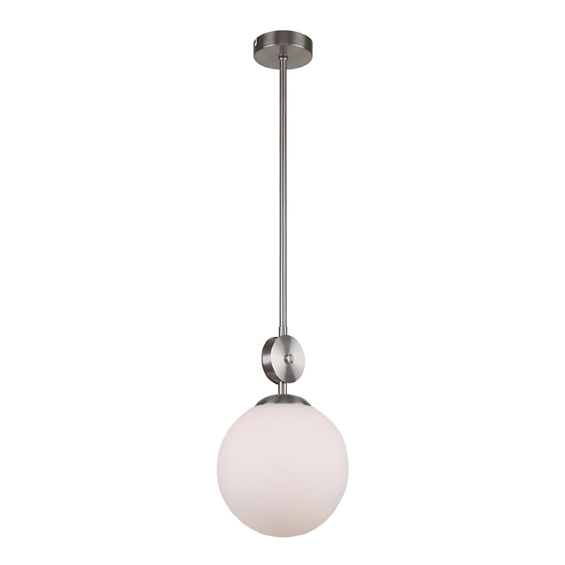 Подвесной светильник Kyran Nickel Hanging Lamp Никель Белый в Липецке | Loft Concept 