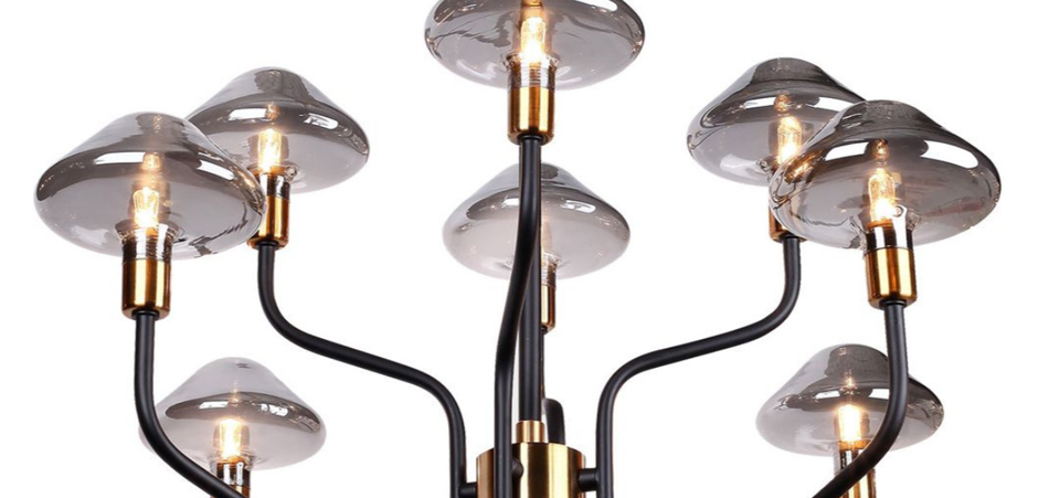 Люстра Gray Glass Mushrooms Люстра Gray Glass Mushrooms - Loft-Concept в Липецке