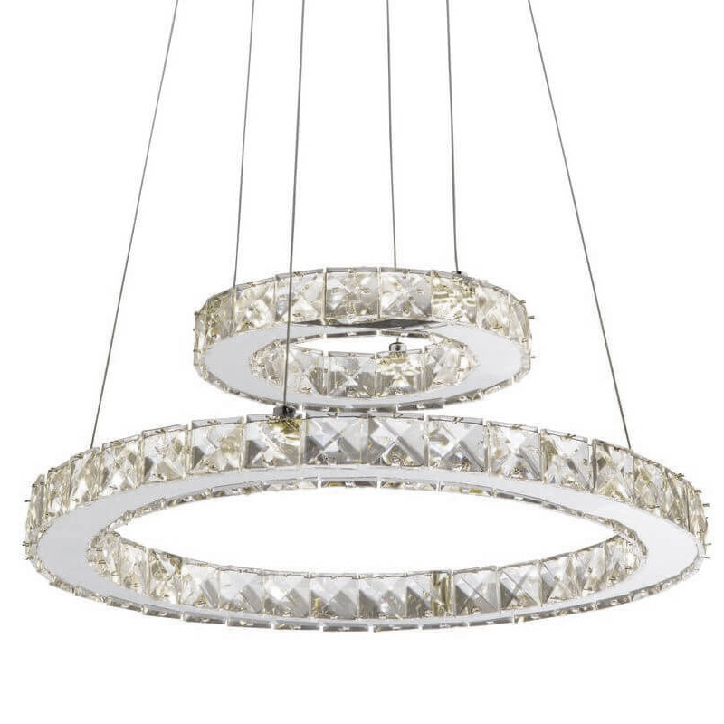 Люстра Crosshair Crystal Ring 2 Хром Прозрачный Люстра Crosshair Crystal Ring 2 Хром Прозрачный в Липецке | Loft Concept