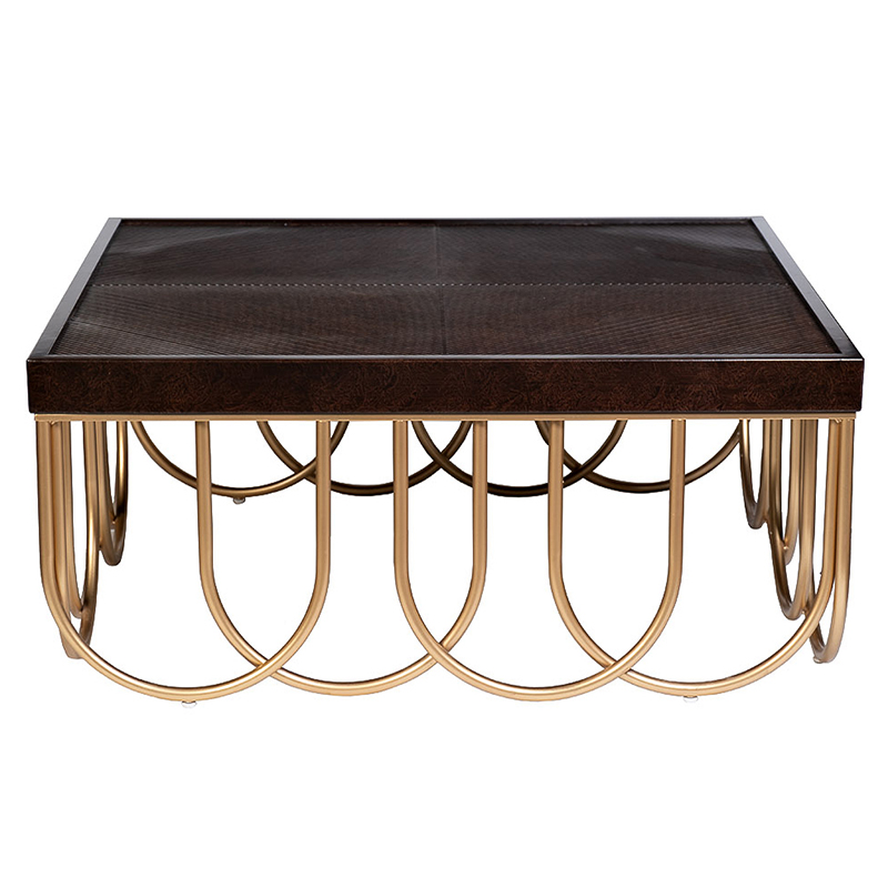 Кофейный стол Cassel Coffee Table Дерево Табак Золотой Кофейный стол Cassel Coffee Table Дерево Табак Золотой в Липецке | Loft Concept