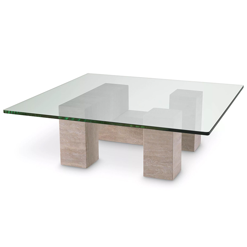 Кофейный стол Eichholtz Coffee Table Ikal Прозрачное Стекло Песочный Кофейный стол Eichholtz Coffee Table Ikal Прозрачное Стекло Песочный в Липецке | Loft Concept