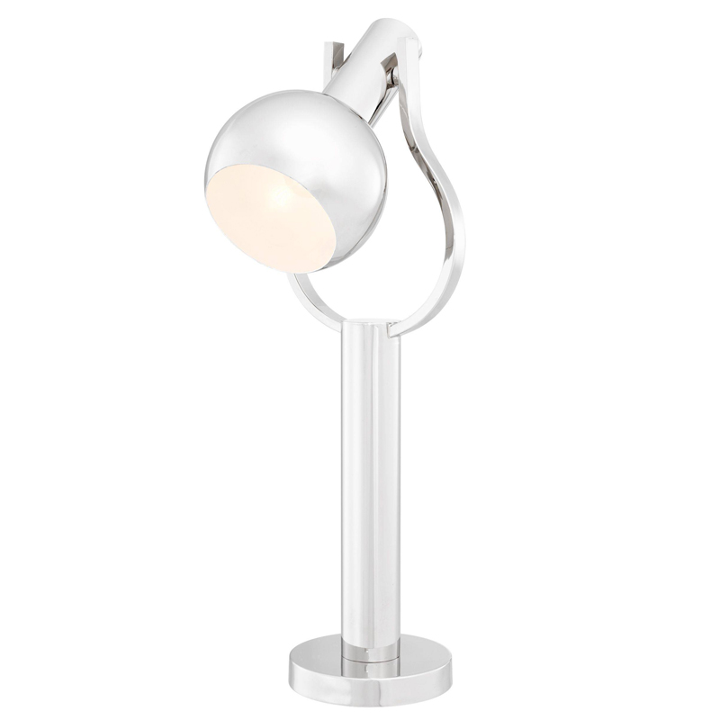 Настольная лампа Eichholtz Table Lamp Jaques Nickel Никель Настольная лампа Eichholtz Table Lamp Jaques Nickel Никель в Липецке | Loft Concept