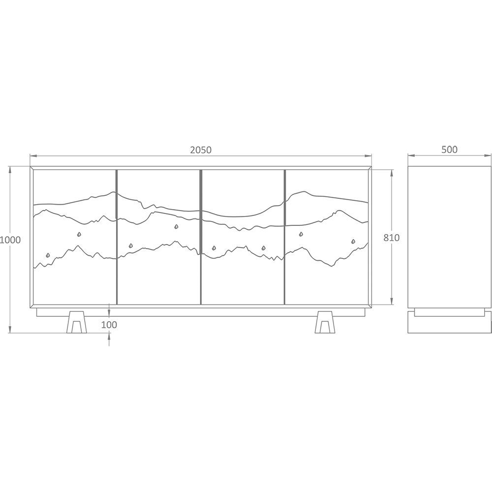 Буфет Okinawa Taupe Large в Липецке