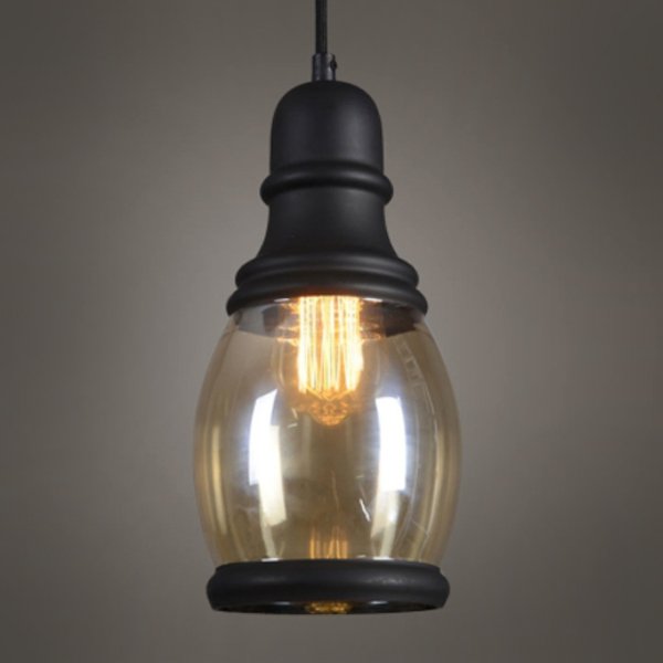 Подвесной светильник Loft Smoke Glass Pendant #3 Черный в Липецке | Loft Concept 
