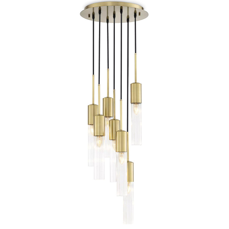 Люстра Eichholtz Chandelier Lulu Латунь Прозрачное Стекло Черный Люстра Eichholtz Chandelier Lulu Латунь Прозрачное Стекло Черный в Липецке | Loft Concept
