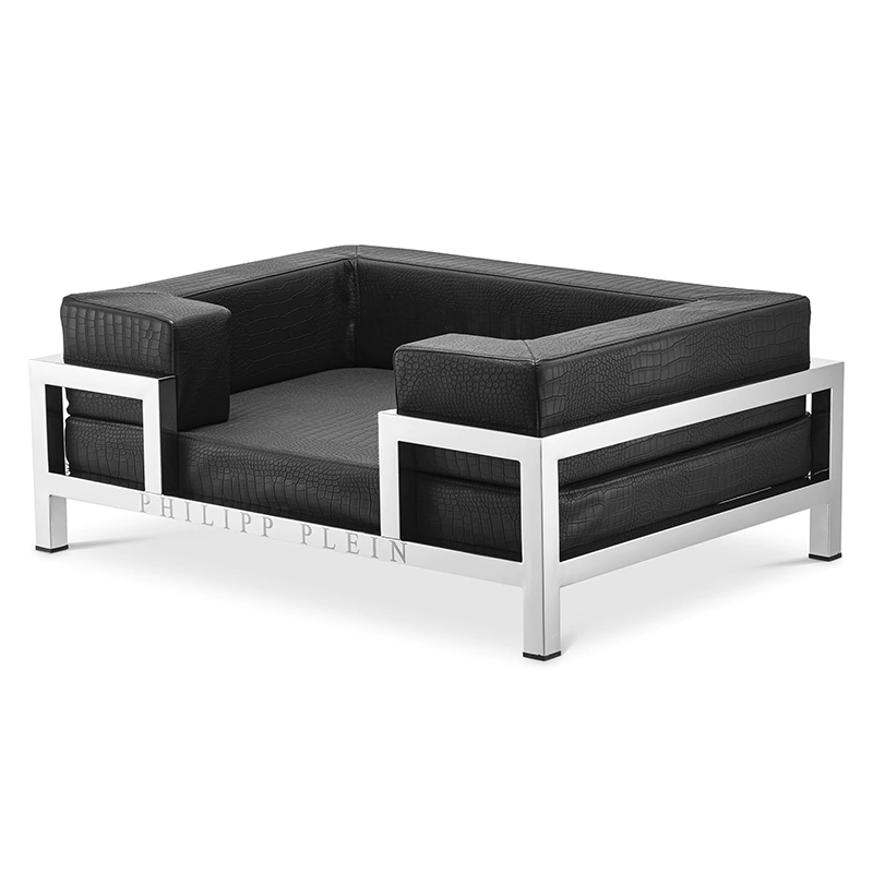 Лежанка для домашних животных Philipp Plein Dogbed High Conic Limited L Черный Серебряный Лежанка для домашних животных Philipp Plein Dogbed High Conic Limited L Черный Серебряный в Липецке | Loft Concept