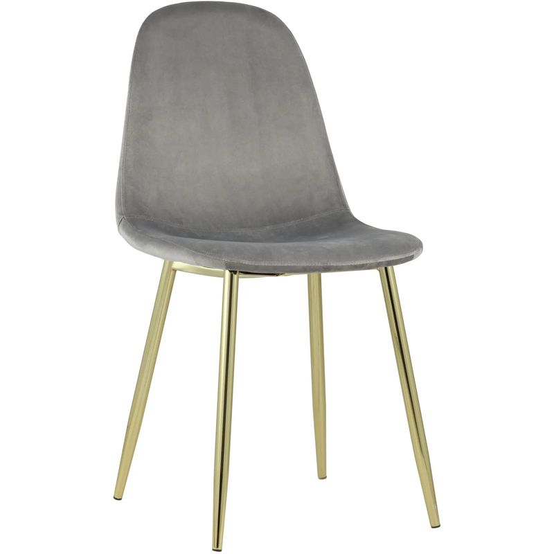 Стул Archie Chair Серый велюр Золотые ножки Серый Золотой Стул Archie Chair Серый велюр Золотые ножки Серый Золотой в Липецке | Loft Concept