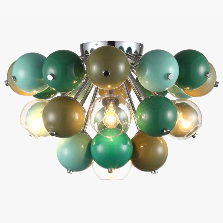 Потолочная люстра Green Ceads Ceiling lamp Зеленый Оливковый Потолочная люстра Green Ceads Ceiling lamp Зеленый Оливковый в Липецке | Loft Concept