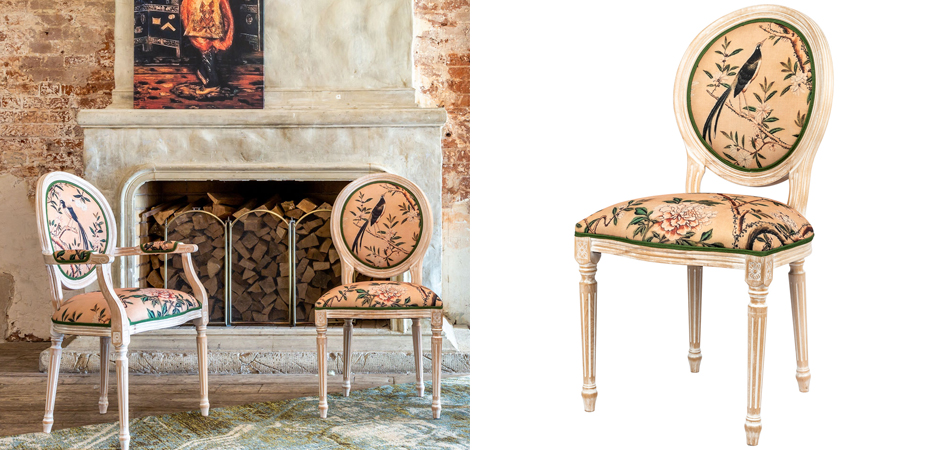 Стул Beige and Green Chinoiserie Stool Стул Beige and Green Chinoiserie Stool - Loft-Concept в Липецке