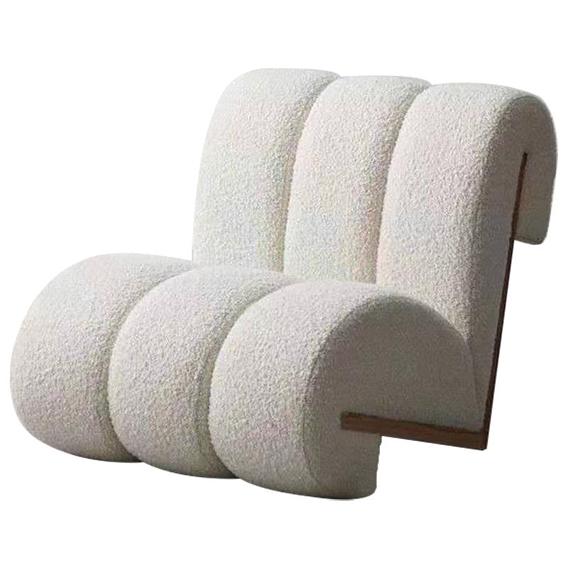 Кресло Frazier Boucle Armchair ivory ( слоновая кость ) Древесина Кресло Frazier Boucle Armchair ivory ( слоновая кость ) Древесина в Липецке | Loft Concept