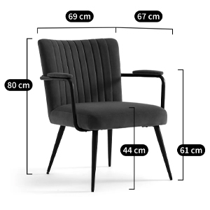 Кресло бархатное с подлокотниками на металлическом каркасе Oriel Retro Armchair Кресло бархатное с подлокотниками на металлическом каркасе Oriel Retro Armchair в Липецке