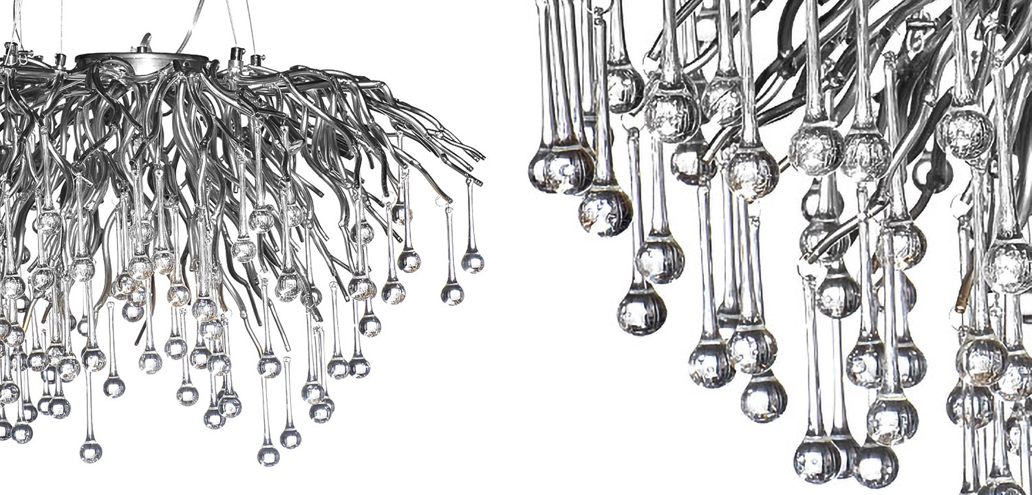 Люстра Droplet Chrome Chandelier 80 - фото