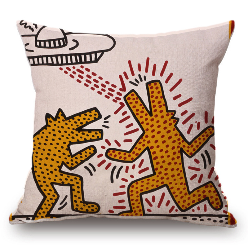 Подушка Keith Haring 9 Мульти Подушка Keith Haring 9 Мульти в Липецке | Loft Concept