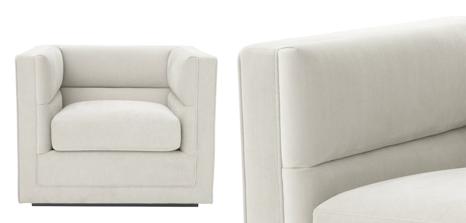 Кресло Eichholtz Сhair Adonia Pebble grey Кресло Eichholtz Сhair Adonia Pebble grey - Loft-Concept в Липецке