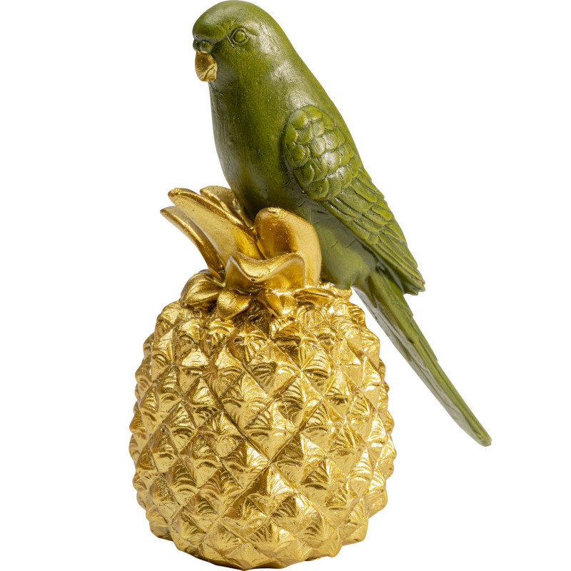 Статуэтка Green Parrot on a Pineapple Зеленый Золотой Статуэтка Green Parrot on a Pineapple Зеленый Золотой в Липецке | Loft Concept