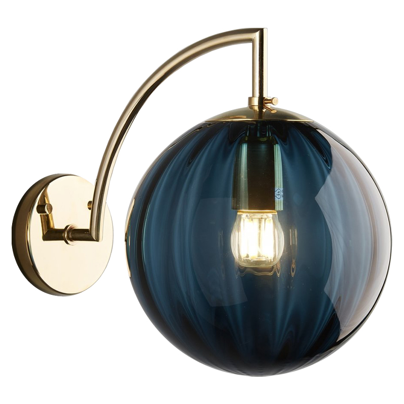 Бра Hector Sconce Blue Глянцевое золото Синий Бра Hector Sconce Blue Глянцевое золото Синий в Липецке | Loft Concept