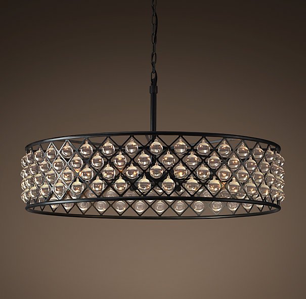 Люстра RH Spencer Hoop Chandelier 80 Черный Люстра RH Spencer Hoop Chandelier 80 Черный в Липецке | Loft Concept