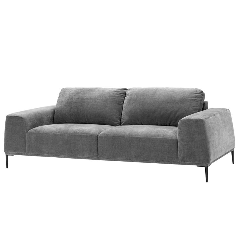 Диван Eichholtz Sofa Montado grey Серый Черный Диван Eichholtz Sofa Montado grey Серый Черный в Липецке | Loft Concept