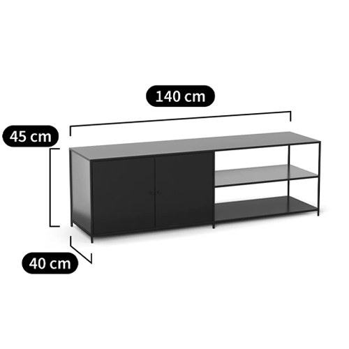 ТВ-тумба из металла с 2-мя дверцами и полками Damian Metal TV Stand ТВ-тумба из металла с 2-мя дверцами и полками Damian Metal TV Stand в Липецке