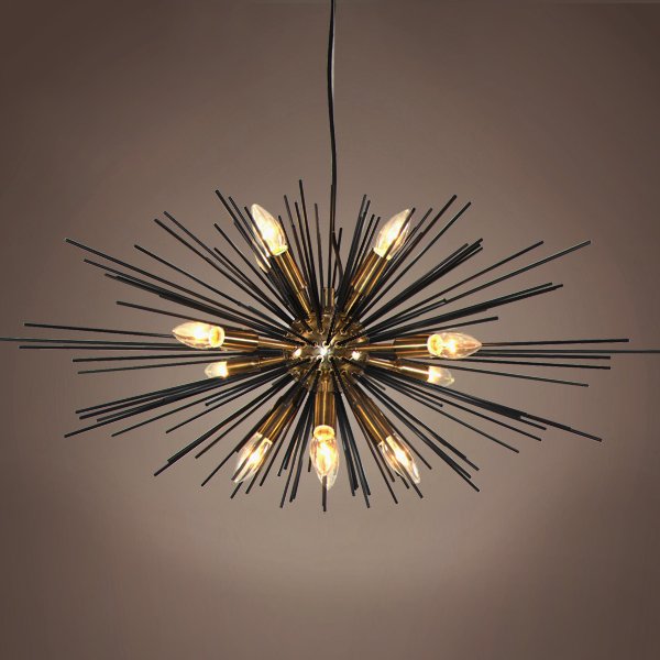 Люстра Astra Chandelier Sputnik Gold & Black Люстра Astra Chandelier Sputnik Gold & Black в Липецке | Loft Concept