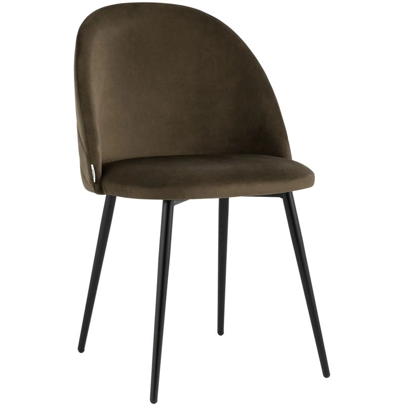 Стул Коричневый Велюр Miruna Leaf Chair Коричневый Черный Стул Коричневый Велюр Miruna Leaf Chair Коричневый Черный в Липецке | Loft Concept