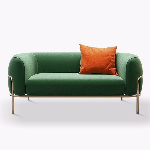 Диван SOPHIE SOFA Зеленый Латунь Диван SOPHIE SOFA Зеленый Латунь в Липецке | Loft Concept