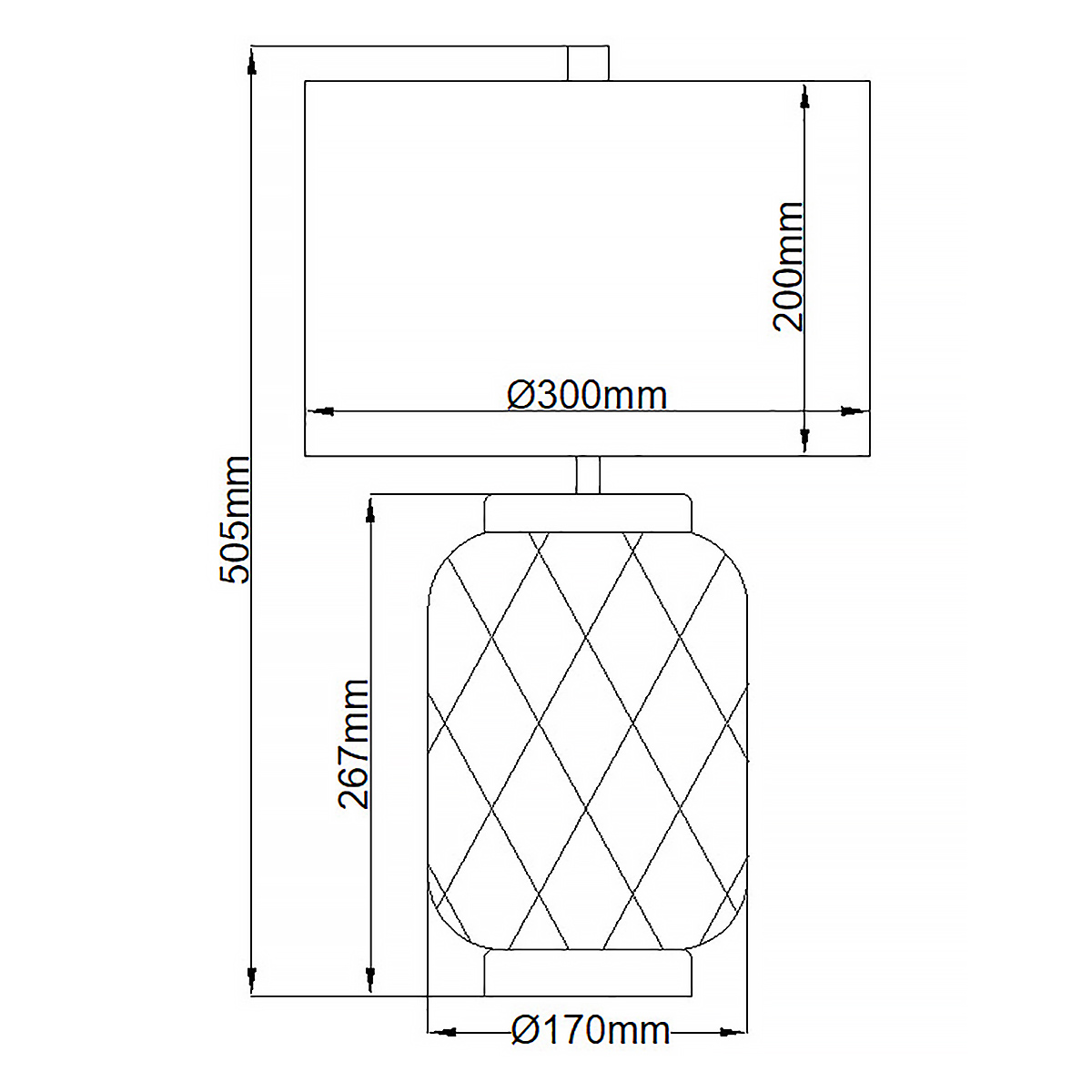 Настольная лампа с цилиндрическим абажуром и прозрачным стеклянным основанием Quintiesse в Липецке