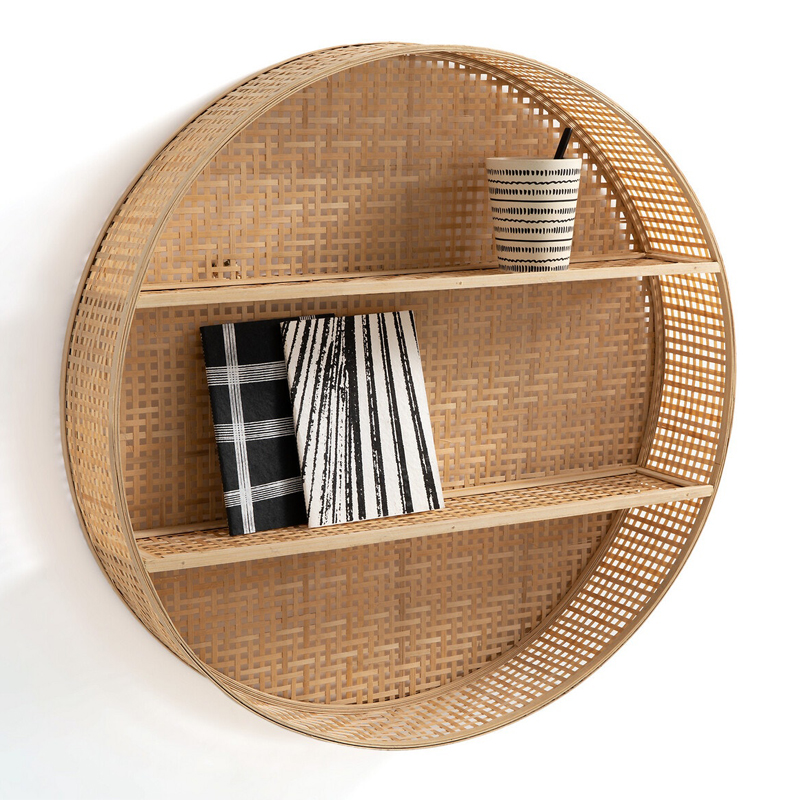 Полка Wicker Bamboo Shelf cells Полка Wicker Bamboo Shelf cells в Липецке | Loft Concept