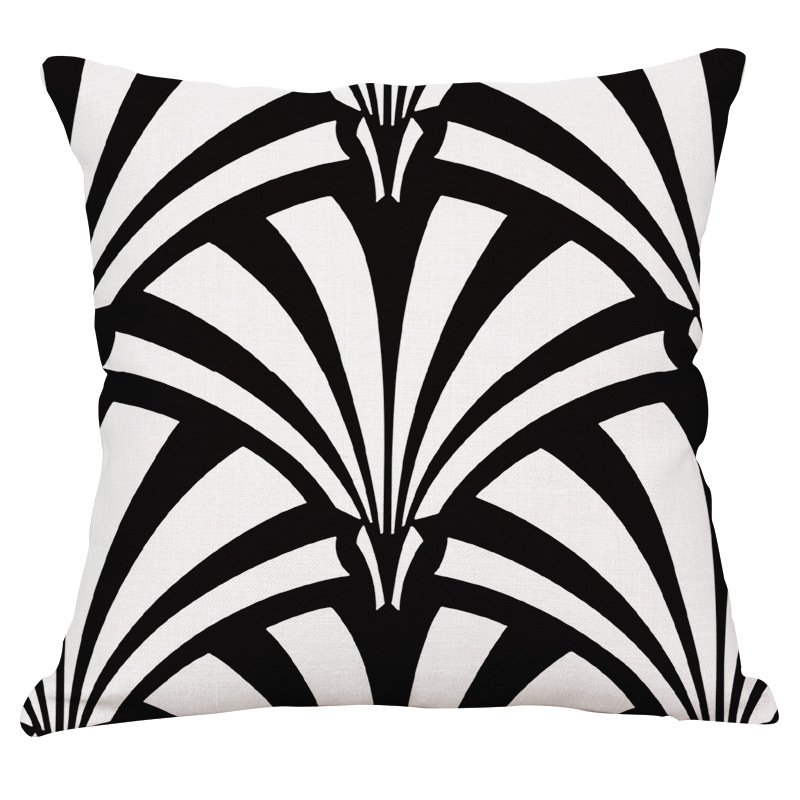 Декоративная подушка Black and White Pattern #2 Черно-белый Декоративная подушка Black and White Pattern #2 Черно-белый в Липецке | Loft Concept