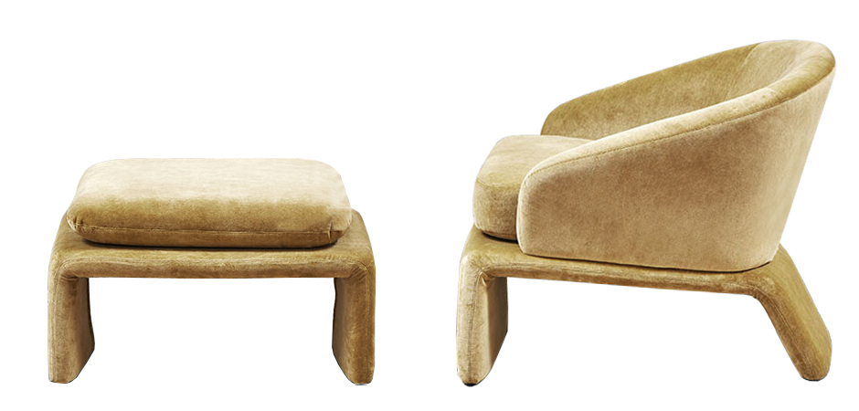 Кресло и пуф Connor Armchair Кресло и пуф Connor Armchair - Loft-Concept в Липецке