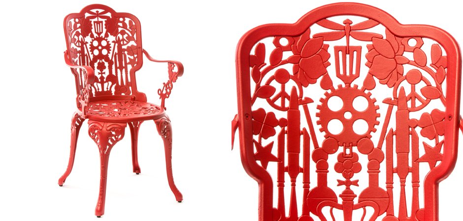 Стул Seletti Industry Collection ALUMINIUM ARMCHAIR – RED Стул Seletti Industry Collection ALUMINIUM ARMCHAIR – RED - Loft-Concept в Липецке