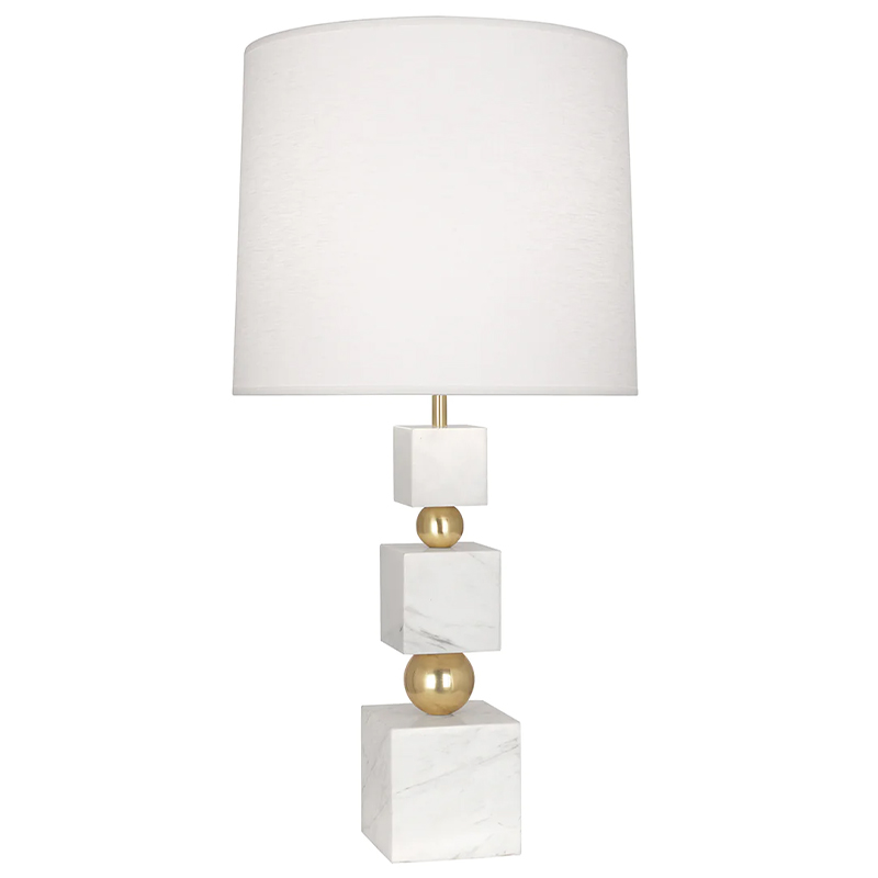 Настольная лампа Totem Table Lamp in White Marble Белый Белый Мрамор Bianco Глянцевое золото Настольная лампа Totem Table Lamp in White Marble Белый Белый Мрамор Bianco Глянцевое золото в Липецке | Loft Concept