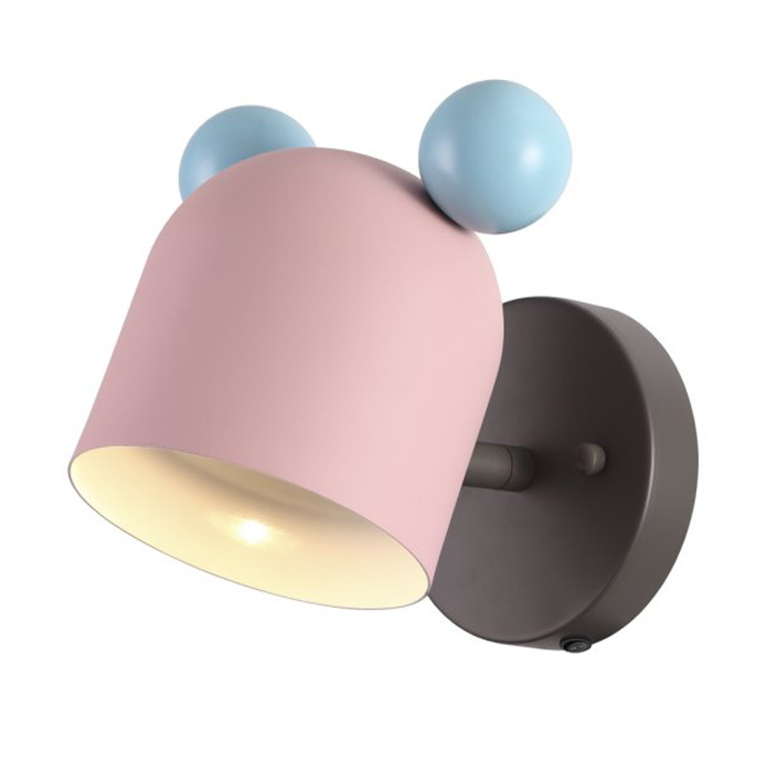 Бра Mickey Mouse Pink Розовый пастельный Бра Mickey Mouse Pink Розовый пастельный в Липецке | Loft Concept