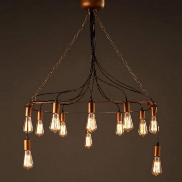 Люстра Blood Wire Chandelier Black 12 Золотой Черный Люстра Blood Wire Chandelier Black 12 Золотой Черный в Липецке | Loft Concept
