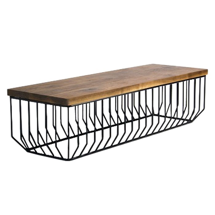 Банкетка-столик Reza Feiz Wired Bench Черный Банкетка-столик Reza Feiz Wired Bench Черный в Липецке | Loft Concept