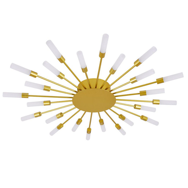 Потолочный светильник Aiden Ceiling Lamp 24 Золотой Белый Потолочный светильник Aiden Ceiling Lamp 24 Золотой Белый в Липецке | Loft Concept