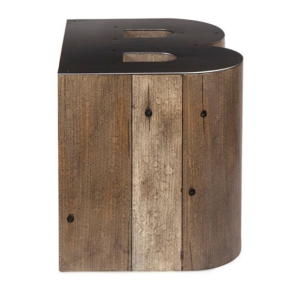 Столик Wooden Alphabet B Side Table Коричневый Графит Столик Wooden Alphabet B Side Table Коричневый Графит в Липецке | Loft Concept