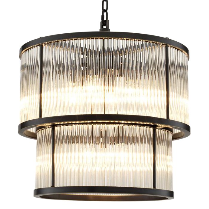 Люстра Chandelier Pasadena Bronze Темная бронза Прозрачное Стекло Люстра Chandelier Pasadena Bronze Темная бронза Прозрачное Стекло в Липецке | Loft Concept