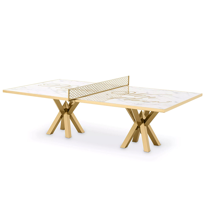 Обеденный стол Philipp Plein Dining Table Play Белый Мрамор Bianco Золотой Обеденный стол Philipp Plein Dining Table Play Белый Мрамор Bianco Золотой в Липецке | Loft Concept