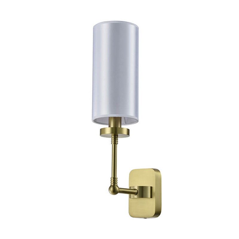 Бра Fabric Lampshade Brass Матовая латунь Белый Бра Fabric Lampshade Brass Матовая латунь Белый в Липецке | Loft Concept