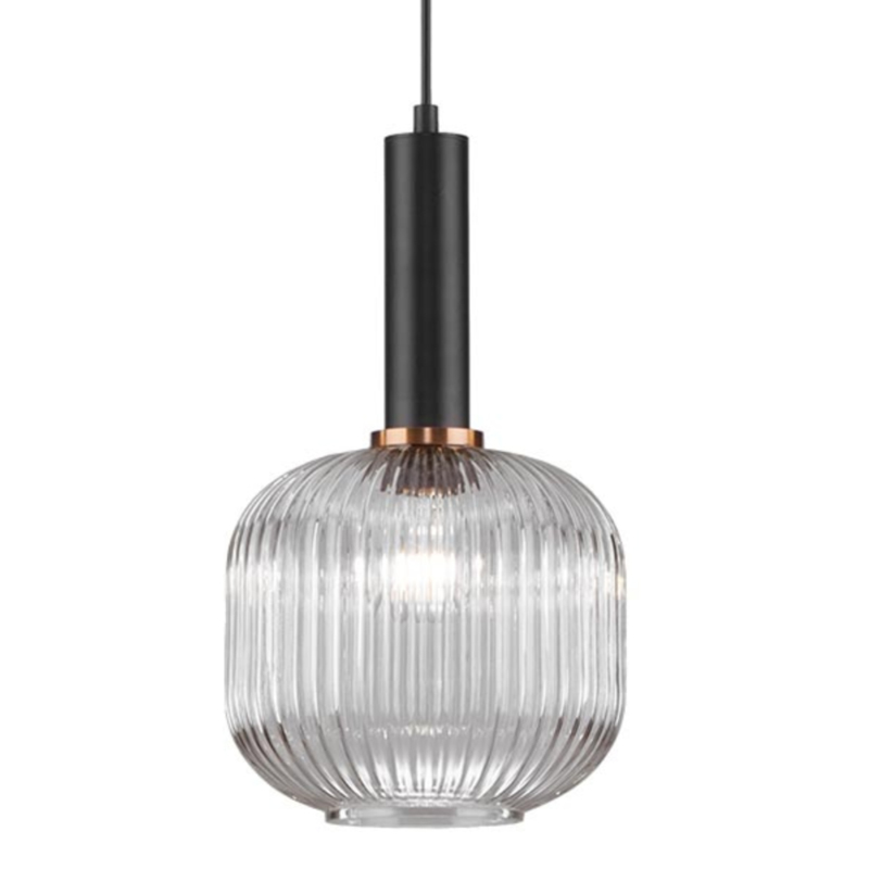 Светильник Ferm Living chinese lantern Сlear III Прозрачное Стекло Черный в Липецке | Loft Concept 