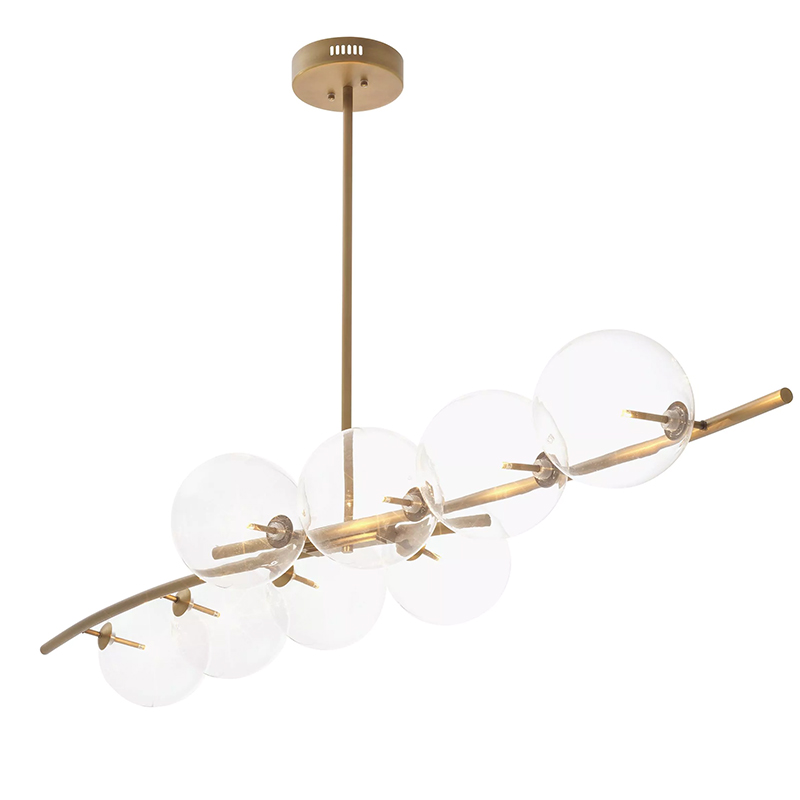 Люстра Eichholtz Chandelier Spezia Латунь Прозрачное Стекло Люстра Eichholtz Chandelier Spezia Латунь Прозрачное Стекло в Липецке | Loft Concept