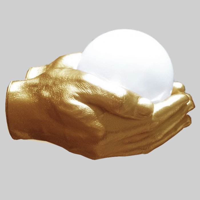 Бра Glowing Ball In The Gold Hands Золотой Бра Glowing Ball In The Gold Hands Золотой в Липецке | Loft Concept