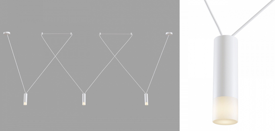 Wireflow LED White Suspension lam 3 патрона Wireflow LED White Suspension lam 3 патрона - Loft-Concept в Липецке